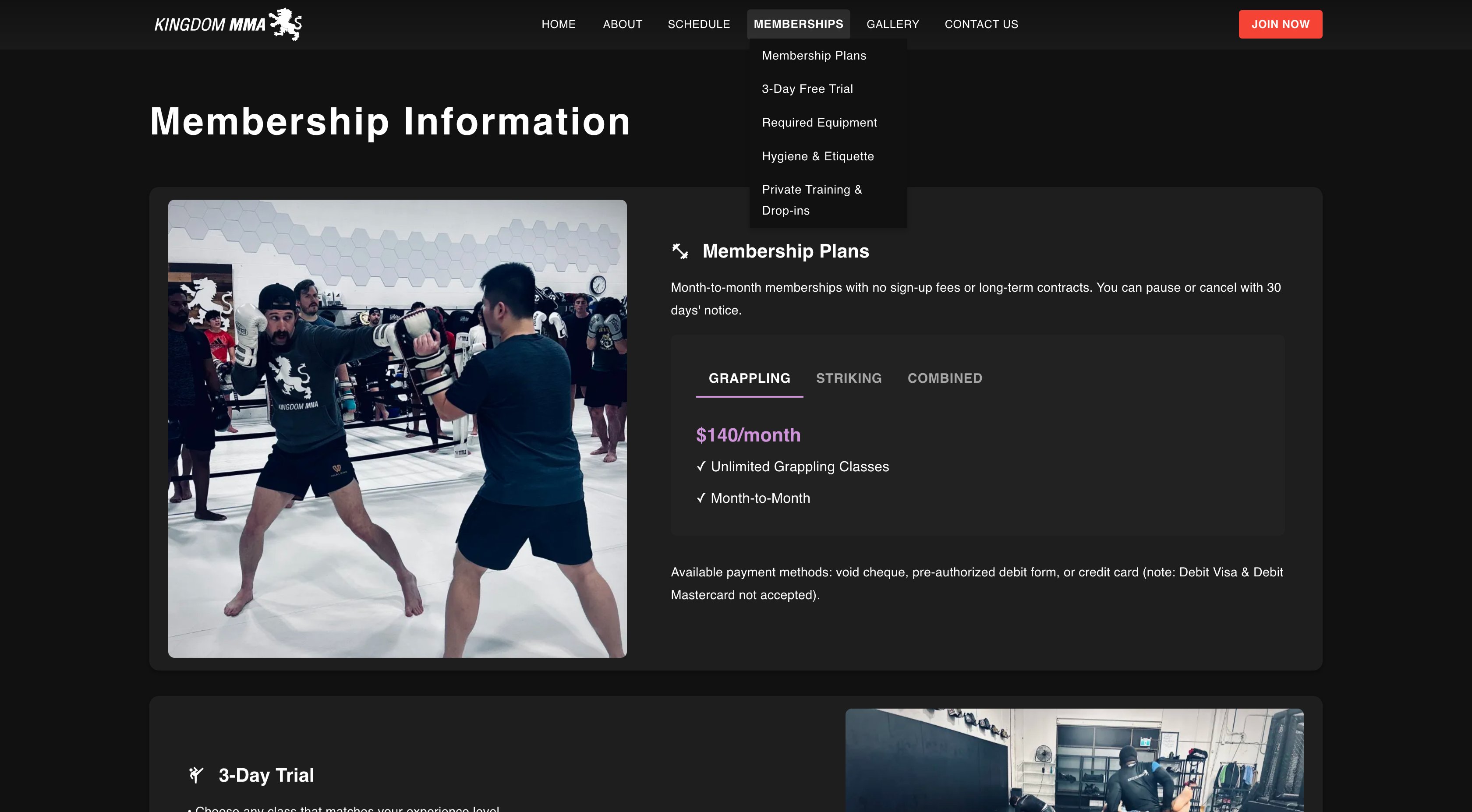 Kingdom MMA homepage